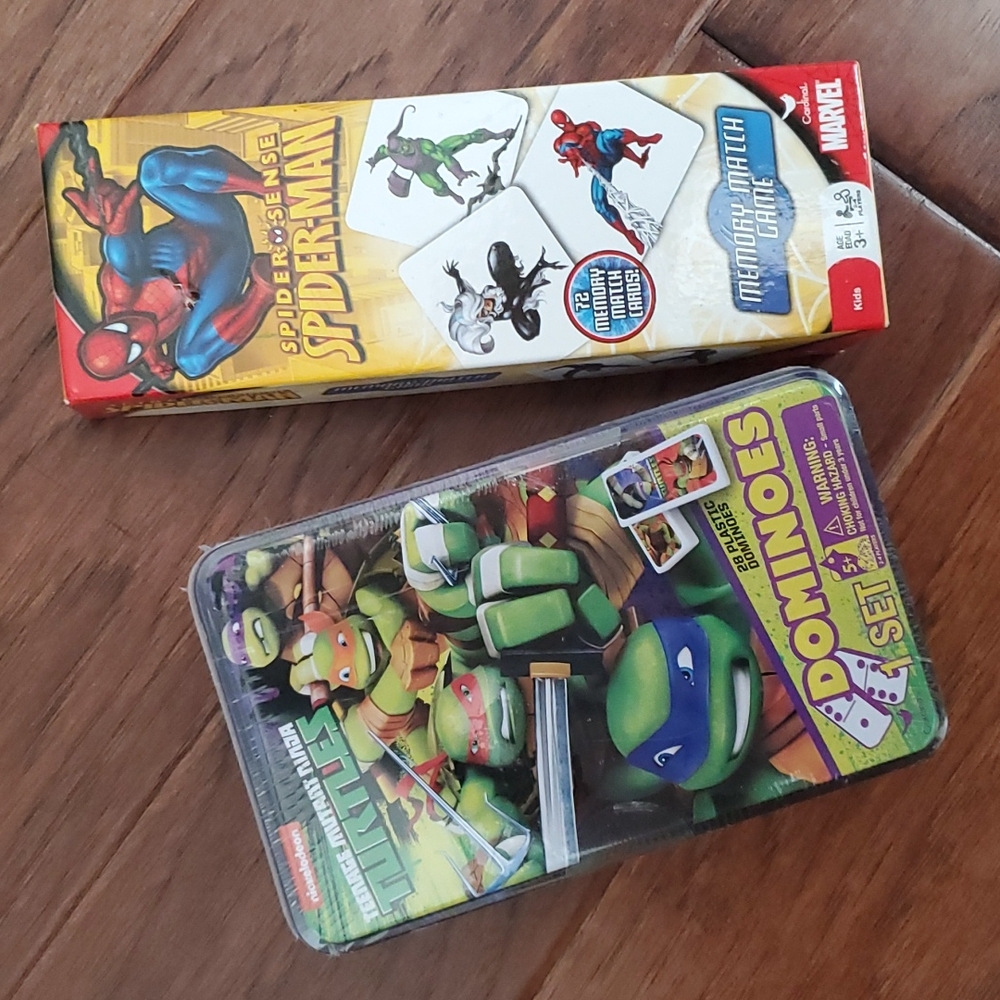 Teenage Mutant Ninja Turtles Dominoes Spiderman Match Game